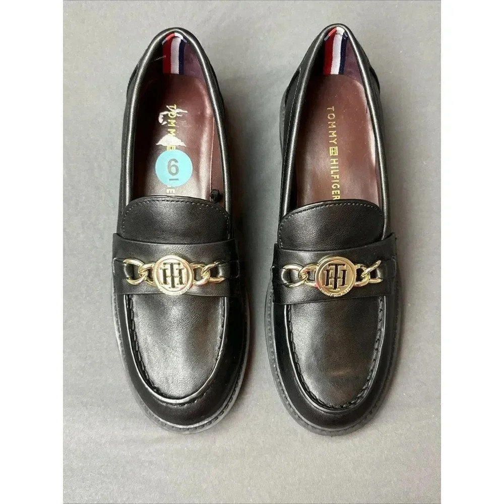 Tommy Hilfiger Black Loafer Women's Slip On Size 6 And 8 New - Picture 9 of 16